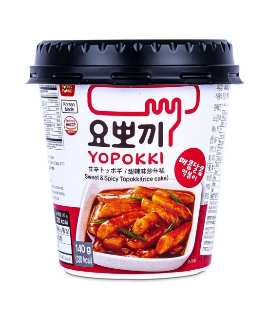 Gnocchi coreani istantanei agrodolci e piccanti - Yopokki 140g.